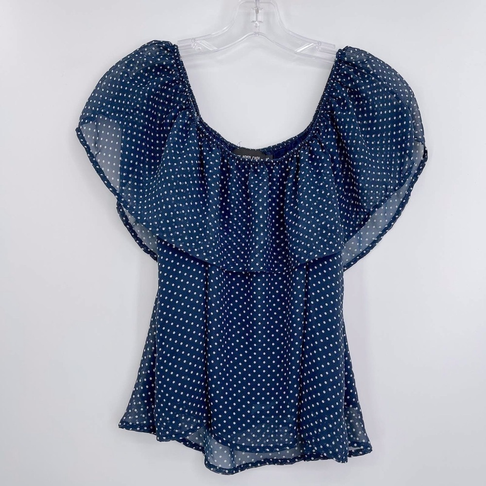 Nixon Asked Cash polka dot off shoulder top